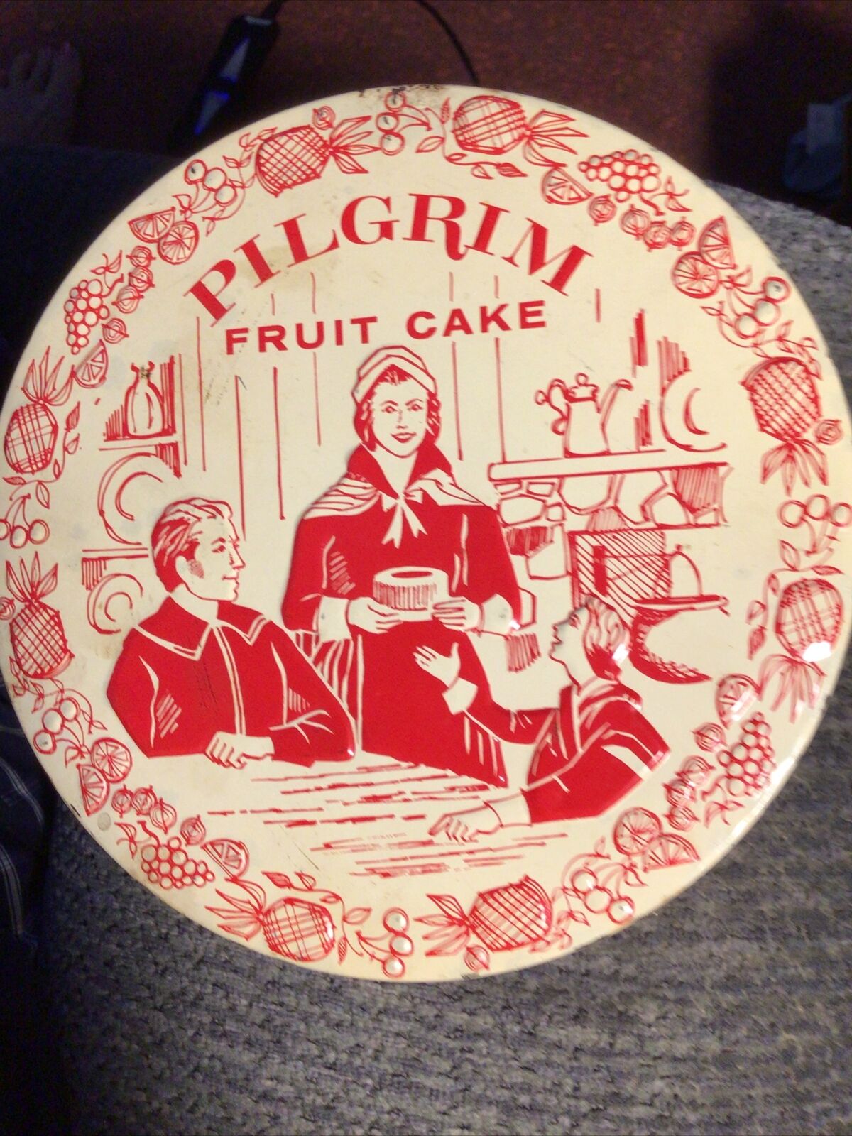 Vintage Pilgrim Fruit Cake Tin Fruit Cake Bakers Of America